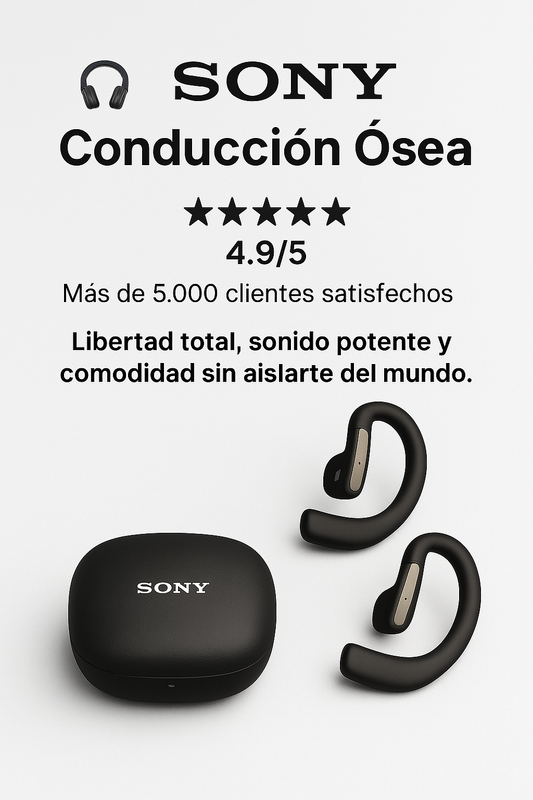 Audifonos de conduccion osea sony tws agarre en oreja