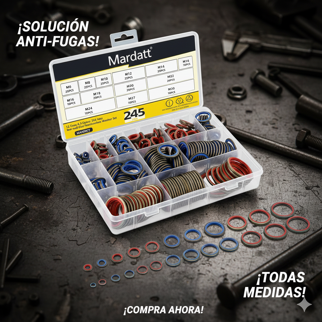 Kit 245 arandelas de sellado NBR