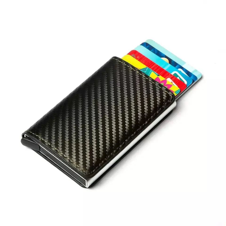 Billetera para hombre, elegante y funcional con múltiples compartimentos.